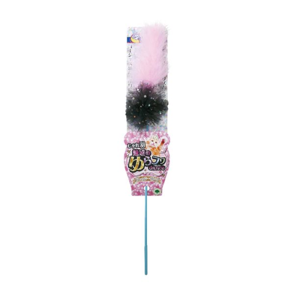 CATTYMAN PLAYFUL CAT WAND-GIRLY PINK WITH BLACK LACE