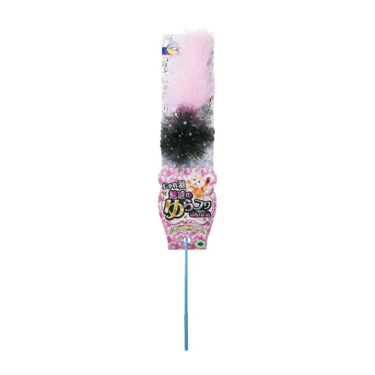 CATTYMAN PLAYFUL CAT WAND-GIRLY PINK WITH BLACK LACE