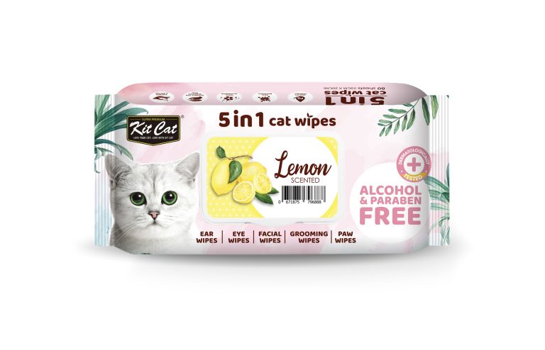 KIT CAT 5 IN 1 WIPES-LEMON