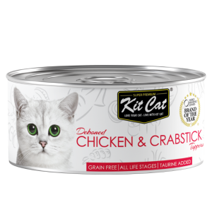 KIT CAT DEBONED CHICKEN WITH CRABSTICK TOPPERS 80g