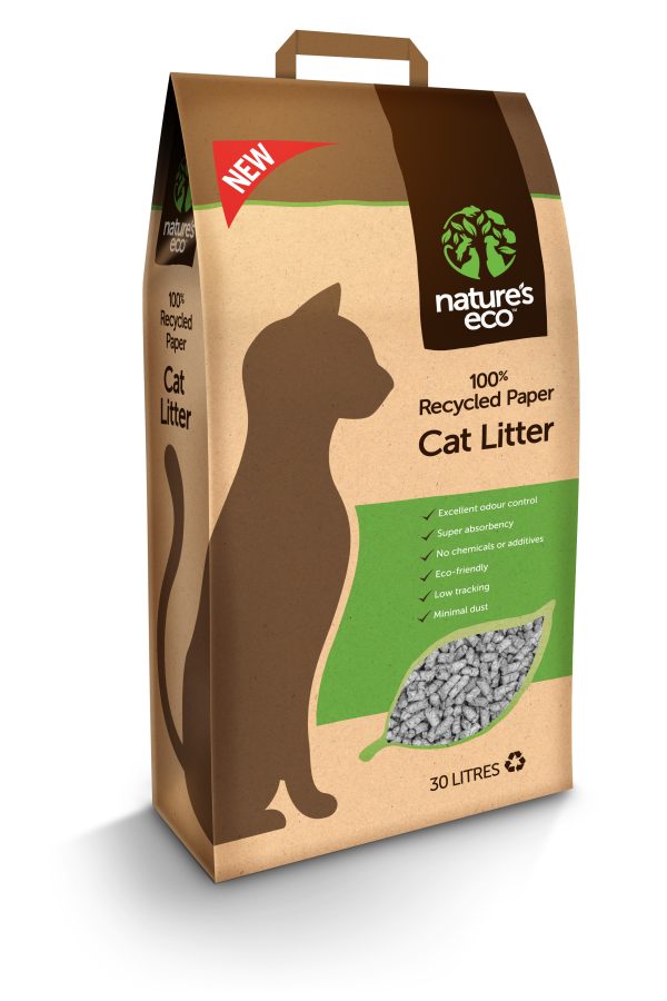 NATURE ECO RECYCLED PAPER CAT LITTER 30L