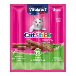 VITAKRAFT MINI CAT STICK CHICKEN AND CAT GRASS (3 SACHET)