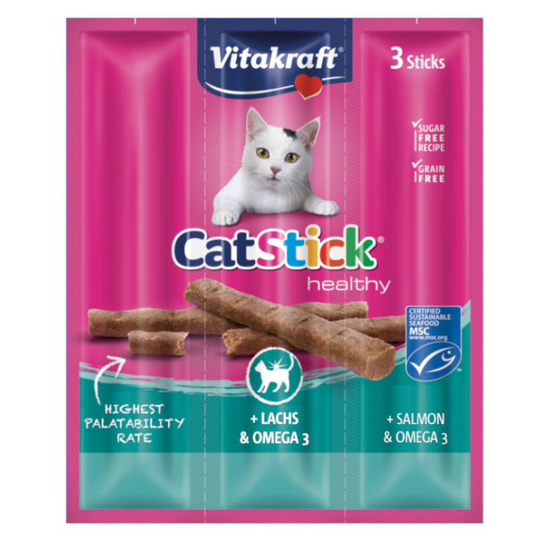 VITAKRAFT MINI CAT STICK SALMON AND OMEGA (3 SACHET)